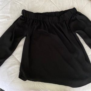 Black Express off the shoulder blouse- size XS